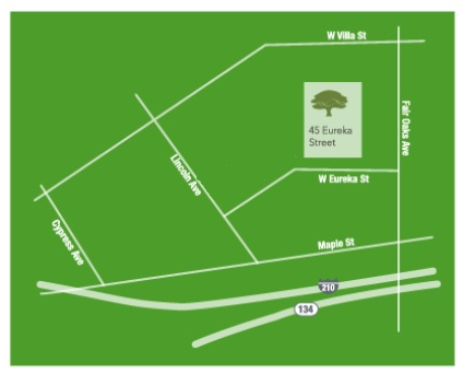 Pacific oaks map with parking