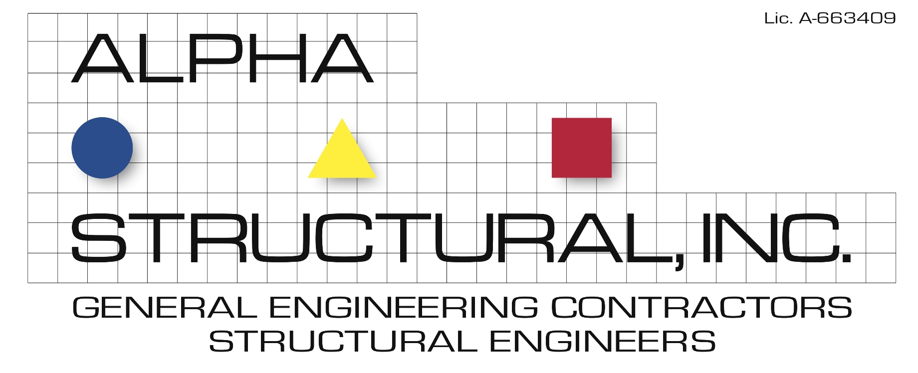 Alpha Structural inc general engineering contractors structural engineers logo
